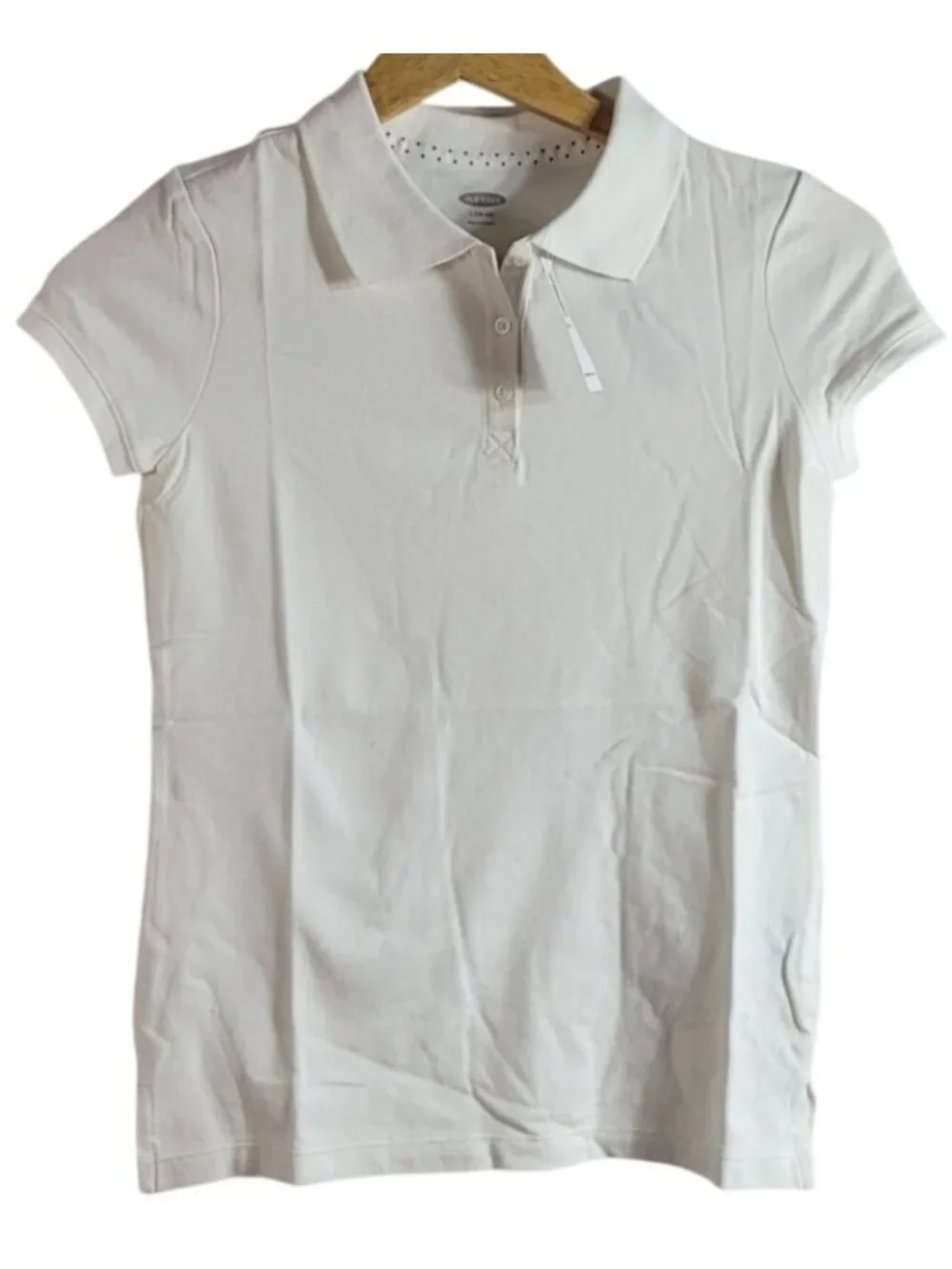 Old Navy School Uniform Girls Polo Top White Size 10 12 Large Short Sleeve NEW